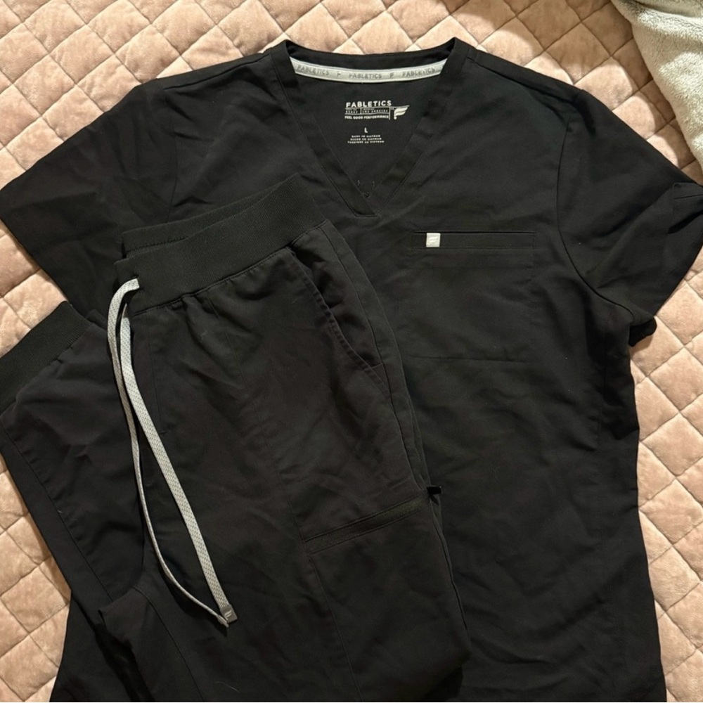 Fabletics Black Scrub Set